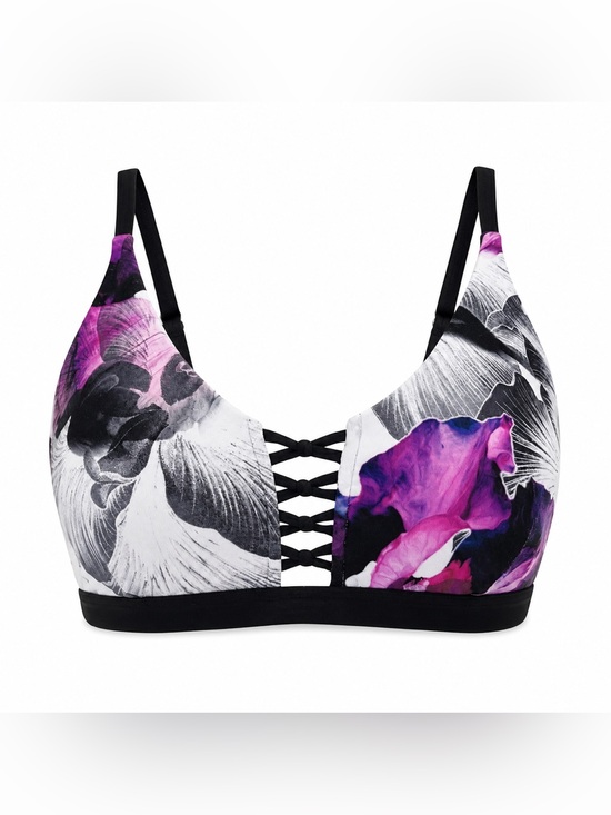 CALIA by Carrie Underwood Other - Calia by Carrie Underwood Floral Bikini Top - Purple Black White LG